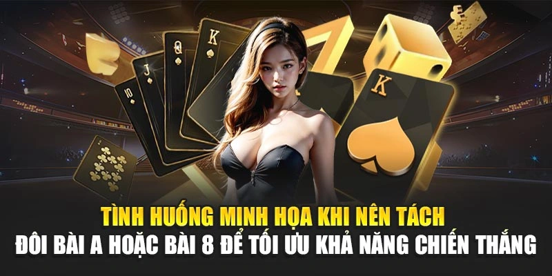 Thủ Thuật Chơi Blackjack – Giữ Lợi Nhuận Tối Đa Nhất 6 Tình huống minh họa khi nên tách đôi bài A hoặc bài 8 để tối ưu khả năng chiến thắng